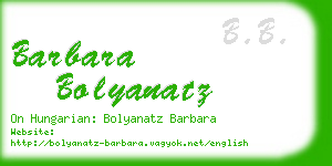 barbara bolyanatz business card